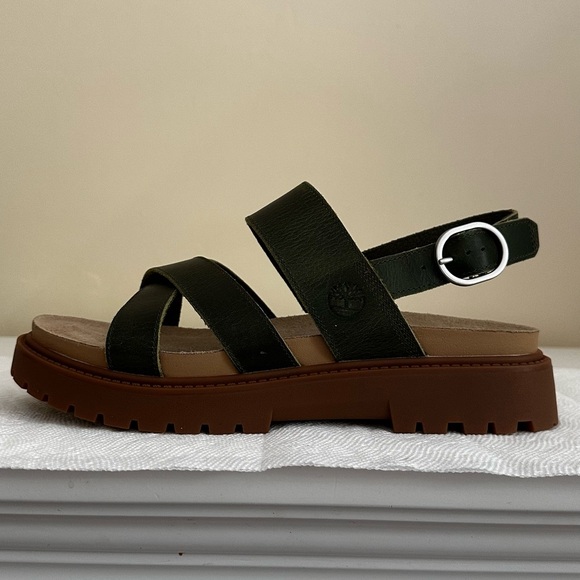Timberland Shoes - Timberland Clairemont way Women's Dark Green Cross Strap Sandals